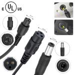 29.4V Electric Scooter Charger [UL Certified, 3 Plugs] for 24V 25.2V 25.6V 25.9V Battery, Smart Fast & Safe for GOTRAX Jetson Razor Etc. Electric Scooters Bike Ebike Pocket Mod Sports Mod
