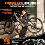 ACTBEST Core Electric Bike for Adults - Peak 1000W Brushless Motor Ebike, 468&500Wh Removable Built in Battery 26&27.5X2.1 Tire Step Over Bicycle with 7 Speed, Commute E Bikes Grey E Bikes