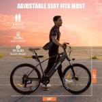 ACTBEST Core Electric Bike for Adults - Peak 1000W Brushless Motor Ebike, 468&500Wh Removable Built in Battery 26&27.5X2.1 Tire Step Over Bicycle with 7 Speed, Commute E Bikes Grey E Bikes