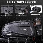 JXFUKAL Bike Bags for Bicycle Rear rack - 9.5L/17L/40L Hard Shell Waterproof Bike Ebike Trunk Pannier Saddle Seat Bag Carrier with Reflector, Rain Cover & Shoulder Strap for Commuter Travel Outdoor