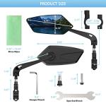 RAOOT Bike Mirror | 360° Rotatable & Foldable | Blu-ray Scratch Resistant Glass Lens | Ebike Accessories, Bike Mirror Handlebar Mount, Bicycle Mirrors