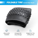 OUXI 20x4.0 Fat Tire Tube, Puncture Resistant Folding MTB Replacement Tire, 20x4.0 Fat Tyre for MTB and Ebikes, All-Terrain Directional Tread Bicycle Tires and Tubes