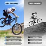 HinLIaDa EBike Conversion Kit, 36V/48V 1200W Electric Bicycle Brushless Controller Kit, E-Bicycle Brushless Controller w/LCD Display Color Screen Kit for Electric Bicycle Scooter DIY Part, Black