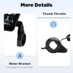 HinLIaDa EBike Conversion Kit, 36V/48V 1200W Electric Bicycle Brushless Controller Kit, E-Bicycle Brushless Controller w/LCD Display Color Screen Kit for Electric Bicycle Scooter DIY Part, Black