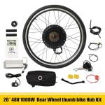 48V 1000W Electric Bicycle Motor Kit 26 in Rear Wheel Bike Modification Kit 440 RPM E-Bike Rear Wheel Conversion Kit with LED Light for Assembling and Modifying The Rear Wheels