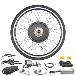 Electric Bicycle Wheel Kit 26" E-Bike Wheel Conversion Kit, 48V 1500W E-Bike Powerful Hub Motor Kit with S866 LCD Display Waterproof Assembly Motor Kit (1500W Rear, 26")