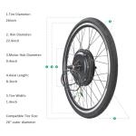 Electric Bicycle Wheel Kit 26" E-Bike Wheel Conversion Kit, 48V 1500W E-Bike Powerful Hub Motor Kit with S866 LCD Display Waterproof Assembly Motor Kit (1500W Rear, 26")