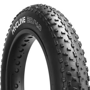 Hycline Fat Bike Replacement Tire: 20x4.0 Inch Puncture Resistant Folding MTB Bicycle Tires, All Terrain High-Density Bike Tires with Street or Trail Riding-Black