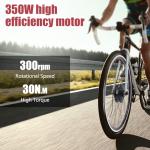 CUBELLIN 36V 350W Electric Bike Conversion Kit 26" Front Wheel E-Bike Motor Hub Motor Set 5 Speed Adjustable 35 Km/H Electric Bicycle Kit with LCD Display Controller