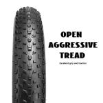 Hycline Fat Bike Replacement Tire: 20x4.0 Inch Puncture Resistant Folding MTB Bicycle Tires, All Terrain High-Density Bike Tires with Street or Trail Riding-Black