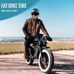 Hycline EBike Fat Replacement Tire: 26x4.0 Inch Folding Puncture Resistant Fat Tires for Electric Bike Urban Street Mountain or 3-Wheel Bikes(White)