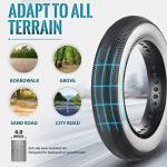 Hycline EBike Fat Replacement Tire: 26x4.0 Inch Folding Puncture Resistant Fat Tires for Electric Bike Urban Street Mountain or 3-Wheel Bikes(White)