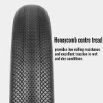 Hycline EBike Fat Replacement Tire: 26x4.0 Inch Folding Puncture Resistant Fat Tires for Electric Bike Urban Street Mountain or 3-Wheel Bikes(White)