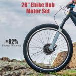 CUBELLIN 36V 350W Electric Bike Conversion Kit 26" Front Wheel E-Bike Motor Hub Motor Set 5 Speed Adjustable 35 Km/H Electric Bicycle Kit with LCD Display Controller