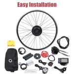 CUBELLIN 36V 350W Electric Bike Conversion Kit 26" Front Wheel E-Bike Motor Hub Motor Set 5 Speed Adjustable 35 Km/H Electric Bicycle Kit with LCD Display Controller