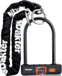 NDakter Bike Locks Heavy Duty Anti Theft, Keyless Combination Motorcycle U Lock for Ebike with 4FT x 6mm Chain, 4-Digit Combo Electric Bicycle Wheel Lock for Escooter, Fat-Tire Moped, Dirt-Bike