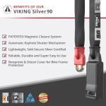 Seatylock Viking Bike Chain Lock with Key - Magnetic Patented Sold Secure Silver Rated - Heavy Duty Anti Theft - Smart Ultra Security Bicycle Lock (35.5 Inch)