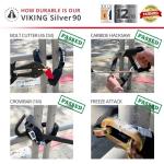 Seatylock Viking Bike Chain Lock with Key - Magnetic Patented Sold Secure Silver Rated - Heavy Duty Anti Theft - Smart Ultra Security Bicycle Lock (35.5 Inch)