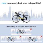Bike U Lock with 5ft Security Cable 17mm Shackle, Bike Lock with 3 Keys and Mounting Bracket, Bicycle U-Locks Perfect for Road, Mountain, and Electric Bikes,Bicycle Lock
