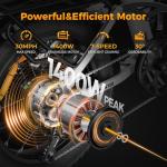 Jasion X-Hunter Electric Bike for Adults,1400W Peak Motor 30MPH Max Speed 48V 13AH Removable Battery, Full Suspension System Design 20''*4.0 Fat Tire Foldable Ebike 7-Speed Bicycles,White