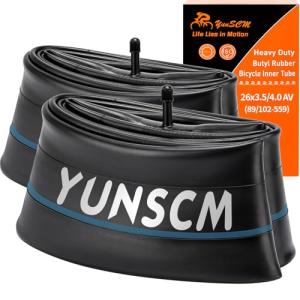 2-PCS 26x4 Heavy Duty E-Bike Tubes 26x4.0 AV32mm (89/102-559) Inner Tubes 26" x 4.0" Compatible with 26x3.5/4.0 E-Bike Bicycle Fat Tire Tubes Schrader Valve