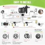 BAFANG Mid Drive Motor Kit - 750W/1000W/500W Ebike Conversion Kit for Mountain/Road/City Bikes, Upgraded BBS02B BBS-HD CAN Bus System with Digital Display &Ebike Battery (Fits 68-73mm/100mm/120mm BB)