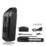 36V 48V Ebike Battery 11Ah 17Ah Electric Bike Battery with 2A Fast Charger 30A BMS for 0-1400W Motor, USB Output, Safe Lock, Led Indicator Light, with Base and Charger (48V 17AH)