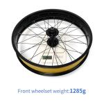 ZTZ 20/26 x 4.0 inch Fat Tire Bike Front Wheel, Aluminum Alloy Bike Rim, 36H High-Strength Fat Bike Wheelset, 135mm Hub, 9mm Quick Release, Disc Brake, Perfect for Snow, Beach, eBikes (20 * 4.0 inch)