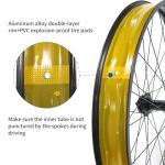 ZTZ 20/26 x 4.0 inch Fat Tire Bike Front Wheel, Aluminum Alloy Bike Rim, 36H High-Strength Fat Bike Wheelset, 135mm Hub, 9mm Quick Release, Disc Brake, Perfect for Snow, Beach, eBikes (20 * 4.0 inch)