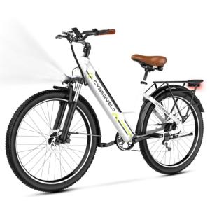 Cybervelo 1000 Peak Electric Bike for Adults,up 80 Miles Removable Battery Ebike, 26" Electric Mountain E Bike with 7-Speed,Adult Electric Bicycles for Commute Beach Snow
