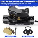 TOBWOLF Upgrade Four-Piston MTB Disc Brake Set, Hydraulic Brakes Kit with 160mm Rotors & Ceramic Brake Pads, Left Front 85cm & Right Rear 145cm Disc Brake Conversion Kit for Mountain Bike E-Bike