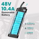 Electric Bike for Adults Teens, Folding Ebike,Commuter City Foldable E bike with 560W Motor and 48V 10Ah Battery, 24MPH Speed Pedals Assist, Dual Disc Brakes,14" Compact Electric bicycle with Basket1