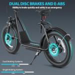 Caroma 819W Foldable Electric Scooter Adults, 20" Fat Tire Electric Bike with 500Wh Battery, Up to 30Miles & 20MPH, Adult Electric Bicycles for Commuting with Basket&Adjustable Seat（Black）