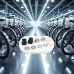 E-Bike Electric for Bicycle Hub Motor Axle M12 Front Lock Nut/Lock Washer / /Nut Cover with 12mm Shaft Hubs Centre Shaft for Replacement of E-Bike Motor Wheels Accessories