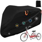 AIBILEY Adult Tricycle Cover Outdoor Storage Waterproof ,Heavy Duty Anti-UV 420D Tearproof Bike Covers Fit for Electric Trike,3 Wheels Bicycle,All Weather Use,Windproof Buckle,Lock Hole
