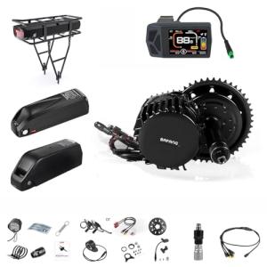 BAFANG 1000W Mid Drive Kit,BBS03 BBS-HD 52V Ebike Motor with Digital Display&46T Chainring,Mid Drive Electric Bike Conversion Kits with Battery(Optional) Fit 68-73MM BB Size Bikes