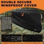 AIBILEY Adult Tricycle Cover Outdoor Storage Waterproof ,Heavy Duty Anti-UV 420D Tearproof Bike Covers Fit for Electric Trike,3 Wheels Bicycle,All Weather Use,Windproof Buckle,Lock Hole