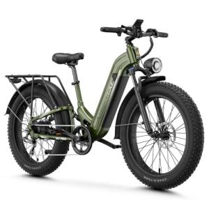 Aipas M1 Pro Electric Bike, 1800W Peak Motor Electric Bike for Adults, 48V 17.5Ah, 26'' x 4.0'' Fat Tire Electric Mountain Bike, Ebike with 85 Miles, 36MPH, 7 Speed 110Nm and Dual Suspension