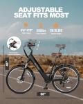 ACTBEST Electric Bike for Adults, Cores 26" Electric Commuter Bike Up to 28MPH 70 Miles, with Peak 1200W Motor, 48V 576Wh Removable Battery, 7-Speed City Cruiser Mountain E Bike for Commuting, Black
