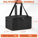 CDYWD Bike Basket Rear for Men Women, Large Bicycle Rack Basket for Adult Bikes with Removable Liner Bag & Waterproof Cover, Heavy Metal Back Cargo Basket for Ebike, Mountain Bike, City Bike, Cruiser