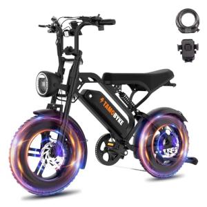 Tamobyke T16 Electric Bike for Teens & Childs, 1000W Motor 48V15.6Ah Removable Battery, 30MPH Off-Road Electric Bicycle,16"Fat Tire Ebike for Kids, 7-Speed,Dual Hydraulic Brakes, Fits Riders 5'0"-5'7"