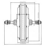 Bepritm Wheel E-Bike Conversion Kit, 20" Wheel E-Bike Hub Motor Kit with 30A Controller & LED Display & Waterproof Wiring, Electric Bike Conversion Kits for Most Bicycles