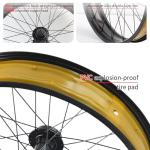 26" Fat Bike Front Wheel for Electric Bicycles 26in X4.0 Tire E-Bike Front Wheel Aluminum Alloy 36 Spokes Quick Release 9x135mm 6 Bolts Disc Brake Bike Wheel Weight 1665g for Snow Beach Tire Bicycles