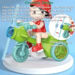 Miracland Stunt Tricycle, Boy's Musical 360 Spin Pedicab With Dynamic Music and Cool Lights - Electric Trike Riding Simulation (Red)
