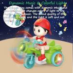 Miracland Stunt Tricycle, Boy's Musical 360 Spin Pedicab With Dynamic Music and Cool Lights - Electric Trike Riding Simulation (Red)