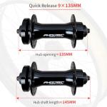 26" Fat Bike Front Wheel for Electric Bicycles 26in X4.0 Tire E-Bike Front Wheel Aluminum Alloy 36 Spokes Quick Release 9x135mm 6 Bolts Disc Brake Bike Wheel Weight 1665g for Snow Beach Tire Bicycles