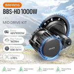 BAFANG Mid Drive Kit 1000W BBS-HD Electric Bike Conversion Kit 48V 52V Ebike Conversion Kit for 68-73/100/120MM Mountain Bike Road Bike with Battery and Display(Optional)