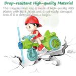 Miracland Stunt Tricycle, Boy's Musical 360 Spin Pedicab With Dynamic Music and Cool Lights - Electric Trike Riding Simulation (Red)