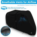 Adult Tricycle Cover/Electric Trike Cover, 600D Heavy Duty Oxford Cloth Tricycle Cover, UV Protection & Windproof, Waterproof Recumbent Trike Cover Replacement,includes 1 x adjustable Straps (Black)