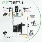 BAFANG Mid Drive Kit 1000W BBS-HD Electric Bike Conversion Kit 48V 52V Ebike Conversion Kit for 68-73/100/120MM Mountain Bike Road Bike with Battery and Display(Optional)